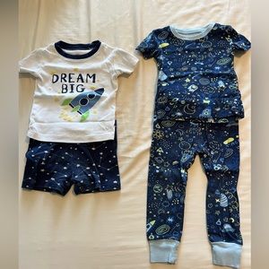Outer space theme pajamas